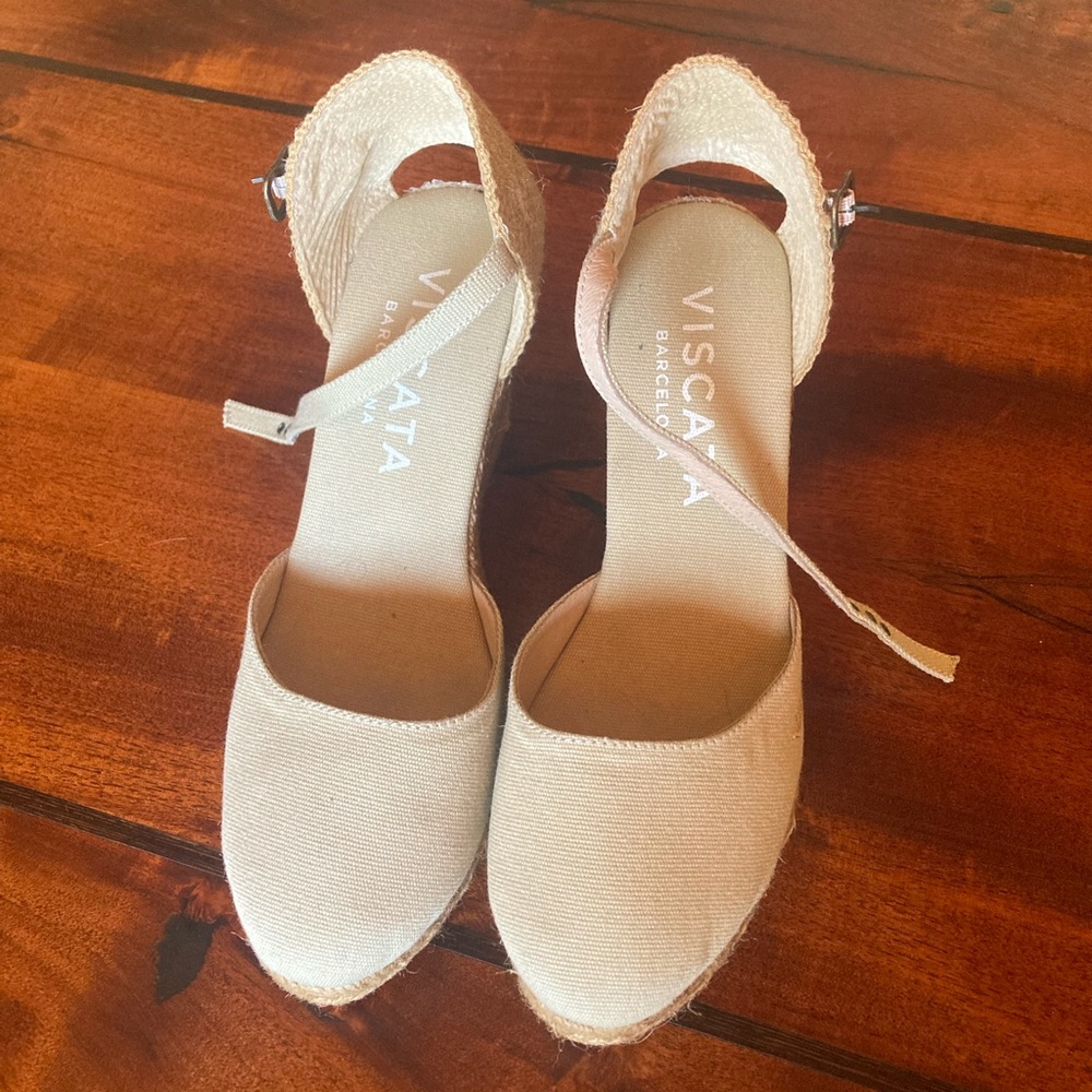 Tan wedge espadrilles from Viscata Barcelona, size 9
